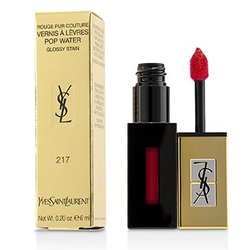 Yves Saint Laurent Rouge Pur Couture Vernis A Levres Pop Water Glossy Stain - #217 Red Spray 6ml/0.2oz