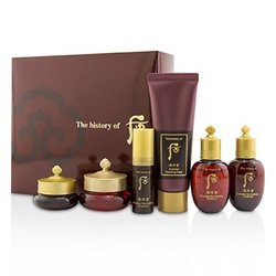 The History Of Whoo Jinyulhyang Trial Set: 1x Cleansing Foam, 1x Balancer, 1x Emulsion, 1x Essence, 1x Face Cream, 1x Eye Cream 6pcs
