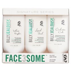 Billy Jealousy Face3Some Kit: Face Moisturizer 88ml + Exfoliating Facial Cleanser 88ml + Gentle Daily Facial Cleanser 88ml 3pcs