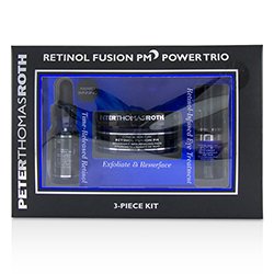 Peter Thomas Roth Retinol Fusion PM Power Trio Набор: Ночные Обновляющие Диски 20 шт + Ночная Сыворотка 12мл/0.4унц + Крем для Век 7мл/0.24унц 3pcs