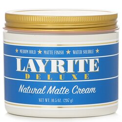 Layrite Crema Mate Natural (Agarre Medio, Acabado Mate, Soluble en Agua) 297g/10.5oz