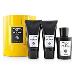 Acqua Di Parma مجموعة Colonia Essenza: ماء كولونيا سبراي 100مل/3.4 أوقية + جل شعر ودش 75مل/2.5 أوقية + بلسم بعد الحلاقة 75مل/2.5 أوقية 3pcs