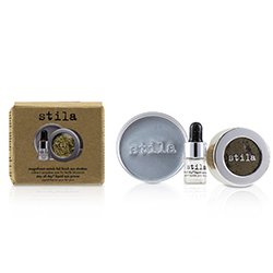 Stila Magnificent Metals Foil Finish Sombra de Ojos Con Mini Primer de Ojos Líquido Duradero - Vintage Black Gold (Caja Dañada) 2pcs