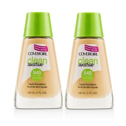 Covergirl Clean Sensitive Liquid Foundation Duo Pack - # 545 Warm Beige 2x30ml/1oz