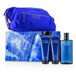 Davidoff Coolwater Набор: Туалетная Вода Спрей 125м/4.2унц + Бальзам После Бритья 75мл/2.5унц +Гель для Душа 75мл/2.5унц + Темно Синий Несессер 3pcs+Bag