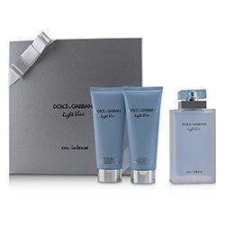 Dolce & Gabbana مجموعة Light Blue Eau Intense: أو دو برفوم سبراي 100مل/3.3 أوقية + كريم منعش للجسم 100مل/3.3 أوقية + جل حمام ودش Energy Body 100مل/3.3 أوقية 3pcs