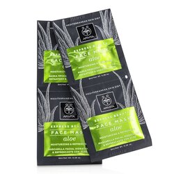 Apivita Express Beauty Mascarilla Facial con Aloe (Hidratante & Refrescante) 6x(2x8ml)