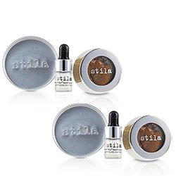 Stila Magnificent Metals Foil Finish Eye Shadow With Mini Stay All Day Liquid Eye Primer Duo Pack - Comex Copper 2x2pcs