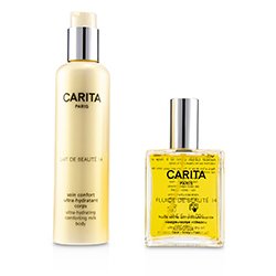 Carita Set Fluide De Beaute 14: Aceite Seco Ultra-Nutritivo 100ml/3.3oz + Leche Corporal Confortante Ultra-Hidratante 200ml/6.7oz 2pcs