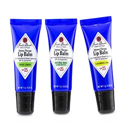 Jack Black The Balm Squad Gift Set: Intense Therapy Lip Balm SPF25 (Natural Mint & Shea Butter + Cucumber Lime + Basil Lemon) 3pcs