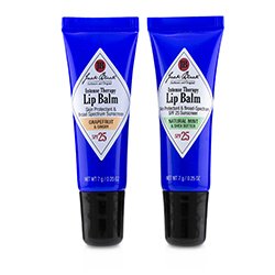 杰克布莱克 Lip Duo: Intense Therapy Lip Balm SPF25 x 2 (Grapefruit & Ginger + Natural Mint & Shea Butter) 2pcs
