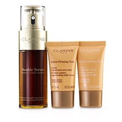 Clarins Double Serum Extra-Edition Set: Double Serum 50ml + Extra-Firming Day Cream 15ml + Extra-Firming Night Cream 15ml 3pcs