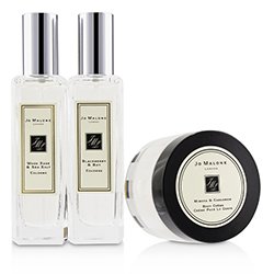 ג'ו מלון Coffret: Blackberry & Bay Cologne Spray 30ml/1oz + Wood Sage & Sea Salt Cologne Spray 30ml/1oz + Mimosa & Cardamom Body Creme 50ml/1.7oz 3pcs