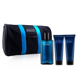 Davidoff Cool Water Coffret: EDT Spray 125ml + After Shave Balm 75ml + Shower Gel 75ml +Toilet Bag 3pcs+Bag
