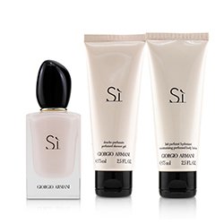 Giorgio Armani Si Fiori Coffret: Eau De Parfum Spray 50ml/1.7oz + Moisturizing Body Lotion 75ml/2.5oz + Perfumed Shower Gel 75ml/2.5oz 3pcs