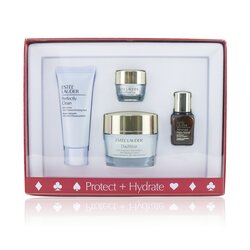 Estee Lauder Protect+Hydrate Collection: DayWear Crema Hidratación SPF 15 + Reparación de Noche Avanzada + DayWear Ojos + Perfectly Clean 4pcs
