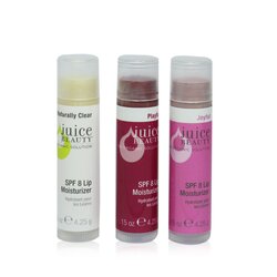 Juice Beauty SPF 8 Lip Moisturizers Set (3x Lip Moisturizer #Naturally Clear, #Joyful, # Playful) (Unboxed) 3x4.25g/0.15oz