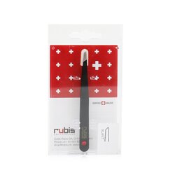 Rubis Tweezers Classic Swarovski - # Black With Ruby Swarovski Gem -