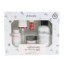 Philosophy Ultimate Age-Defying Set (Repair & Rejuvenate): Facial Wash 120ml + Serum 25ml + Activator 2ml + Cream SPF 30 15ml 4pcs