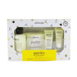 Philosophy Purity Made Simple Purity Perfection Set: 1x Cleanser 120ml + 1x Moisturizer 15ml + 1x Cleansing Cloths 15pcs + Clay Mask 30ml (Exp. Date 11/2020) 4pcs
