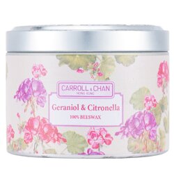The Candle Company (Carroll & Chan) 100% Beeswax Tin Candle - Geraniol & Citronella (8x6) cm