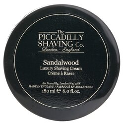 The Piccadilly Shaving Co. Sandalwood Crema de Afeitar Lujosa 180g/6oz