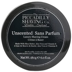 The Piccadilly Shaving Co. Unscented Crema de Afeitar Lujosa 180g/6oz