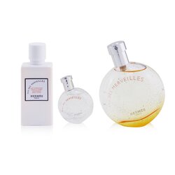 Hermes Eau Des Merveilles Coffret: Eau DeToilette Spray 50ml + Eau De Toilette 7.5ml + Body Lotion 40ml 3pcs