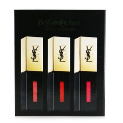 Yves Saint Laurent Rouge Pur Couture Vernis A Levres Set de Trío de Brillo de Mancha (7, 9, 12) 3x6ml/0.2oz