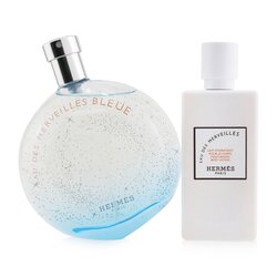 Hermes Eau Des Merveilles Bleue Набор: Туалетная Вода Спрей 100мл/3.3унц + Увлажняющий Лосьон для Тела 80мл/2.7унц 2pcs