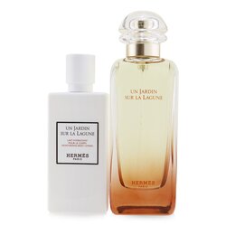 Hermes Un Jardin Sur La Lagune Coffret: Eau De Toilette Spray 100ml/3.3oz + Loción Corporal Hidratante 80ml/2.7oz 2pcs