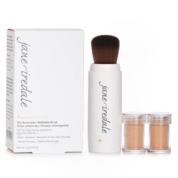 Jane Iredale Powder Me Refillable Brush (1x Brush, 2x Refills) - Golden 2x2.5g/0.09oz