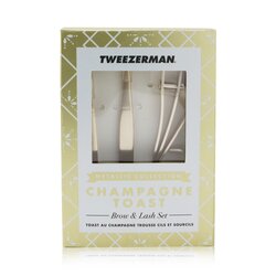 Tweezerman Set Champagne Toast Cejas & Pestañas (Colección Metálica) 3pcs