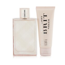 博柏利 Brit Sheer Coffret: Eau De Toilette Spray 100ml/3.3oz + Body Lotion 75ml/2.5oz 2pcs