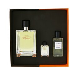 Hermes Terre D'Hermes Набор: Туалетная Вода Спрей 100мл/3.3унц + Гель для Душа для Тела и Волос 40мл/1.35унц + Туалетная Вода 5мл/0.17унц 3pcs