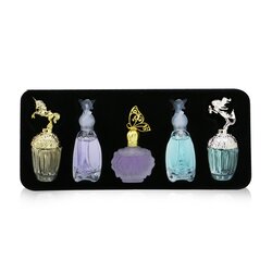 Anna Sui Miniature Coffret: Fantasia EDT 5ml + Fantasia Mermaid EDT 5ml + Secret Wish EDT 5ml + Lucky Wish EDT 5ml + La Vie De Boheme EDT 4ml + Pouch 5pcs+Pouch