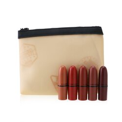 MAC Travel Exclusive Mini Lipsticks Set (5x Mini Lipstick + 1 Bag) - #Bold 5pcs+1Bag