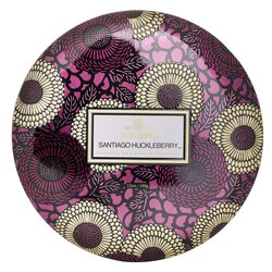 Voluspa 3 Wick Decorative Tin Candle - Santiago Huckleberry 340g/12oz