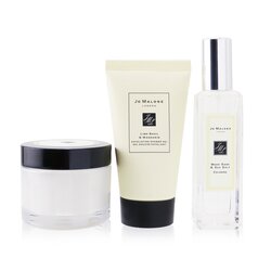 Jo Malone Scented Escape Collection: Wood Sage & Sea Salt Cologne Spray 30ml + English Pear & Freesia Body Creme 50ml + Lime Basil & Mandarin Exfoliating Shower Gel 50ml 3pcs+Pouch