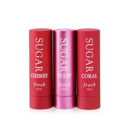 馥蕾詩 Blushing Lip Beauties Set: 3x Mini Sugar Lip Treatment SPF 15 2.2g (#Tulip + #Coral + #Cherry) 3x2.2g/0.07oz