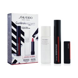 Shiseido Controlled Chaos MascaraInk Set (1x Controlled Chaos MascaraInk, 1x Modern Matte Powder Lipstick, 1x Instant Eye And Lip Makeup Remover) 3pcs