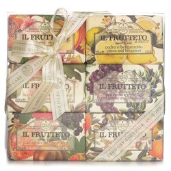Nesti Dante Il Frutteto Soap Gift Set (#Peach & Lemon, #Citron & Bergamot, #Fig & Almond Milk, #Red Grapes & Blueberry, #Pomegranate & Blackcurrant, #Olive Oil & Tangerine 6x150g/5.3oz