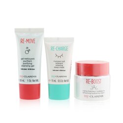 克蘭詩 My Clarins The Essentials Set: Re-Boost Hydrating Cream 50ml+ Re-Move Cleansing Gel 30ml+ Re-Charge Sleep Mask 15ml 3pcs