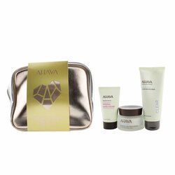 Ahava Everyday Mineral Essentials Set: Essential Day Moisturizer 50ml+ Purifying Mud Mask 100ml+ Mineral Hand Cream 40ml+ Bag 3pcs+1bag