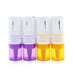 Clinique Fresh Pressed Clinical Daily+Overnight Boosters (2x Daily Booster 8.5ml/0.29oz+ 2x Overight Booster 6ml/0.2oz) 4pcs