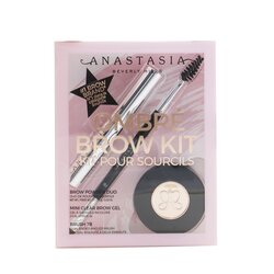 Anastasia Beverly Hills Ombre Brow Kit (Brow Powder Duo + Mini Clear Brow Gel + Brush 7B) - # Soft Brown 3pcs