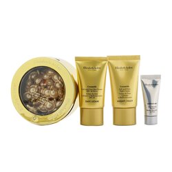 Elizabeth Arden Set Ceramide Cápsulas Restauradoras de Juventud: Cápsulas 60 Cápsulas + Crema de Día SPF 30 15ml + Crema de Noche 15ml + Impulsador Renovador de Piel 4pcs