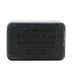 18.21 Man Made Detox Bar - Jabón Hidratante, Limpiador Profundo - # Sweet Tobacco 198g/7oz