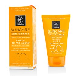 Apivita Suncare Anti-Wrinkle Light Texture Face Cream SPF 30 (Exp. Date: 11/2021) 50ml/1.7oz