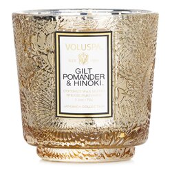 Voluspa Petite Pedestal Candle - Gilt Pomander & Hinoki 72g/2.5oz